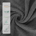 SEMAXE Bath Towel Set, 8 Piece Towel Set for Bathroom, Quick Dry Cotton Towels with Hanging Loops, Easy Care, Yellow & Gray
