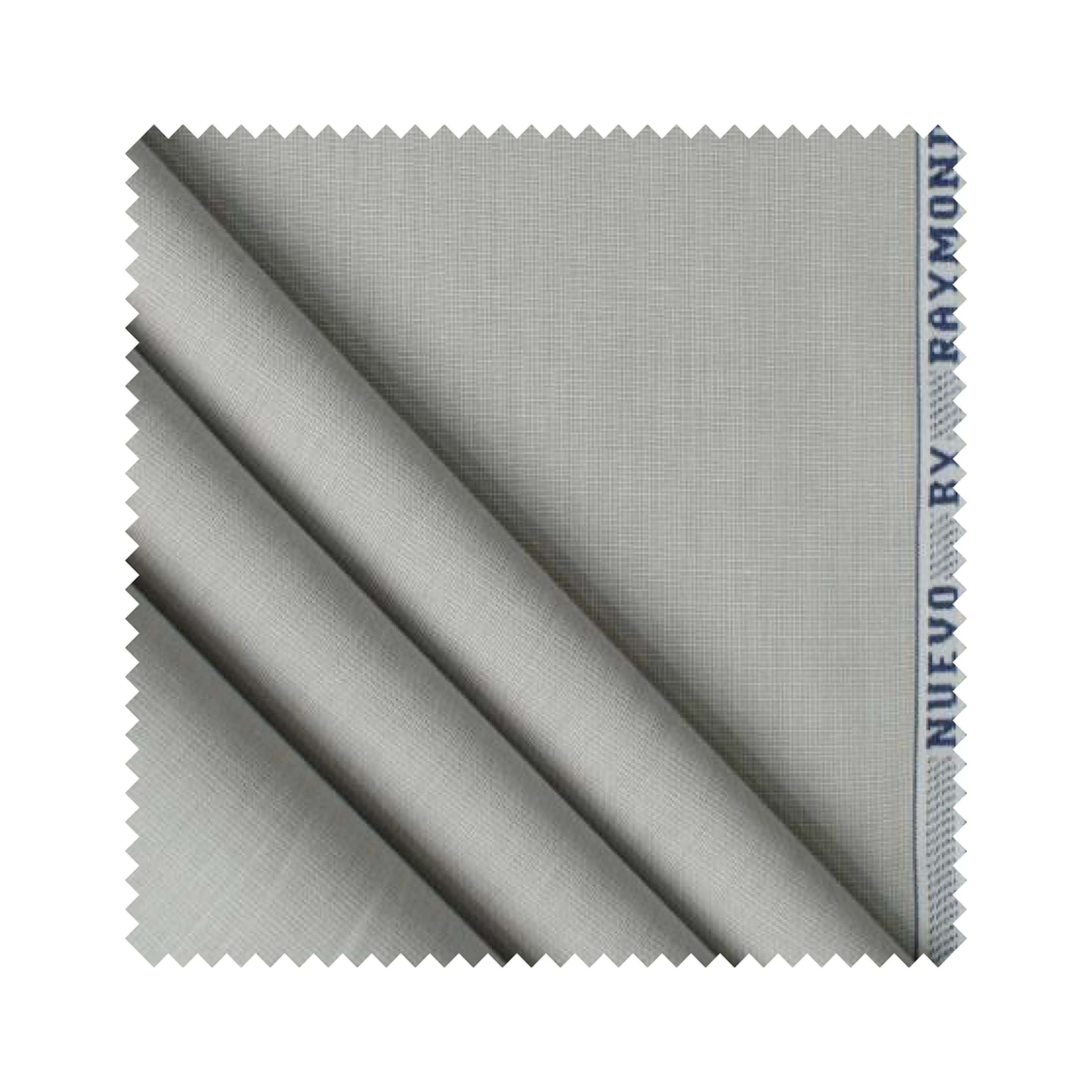 Raymond 100% Cotton Fabric (All Weather Fabric, Unstitched Premium Fabric, Solid, Less Wrinkles) (Grey, 1.7 Meters for Shirt)