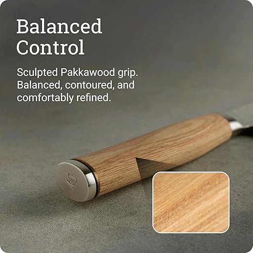 Miniatura 4 de Shun Premier Blonde 5.5" Nakiri Knife, Handcrafted Japanese Vegetable Knife, VG-MAX Core with Damascus Stainless Steel Cladding, Pakkawood Handle