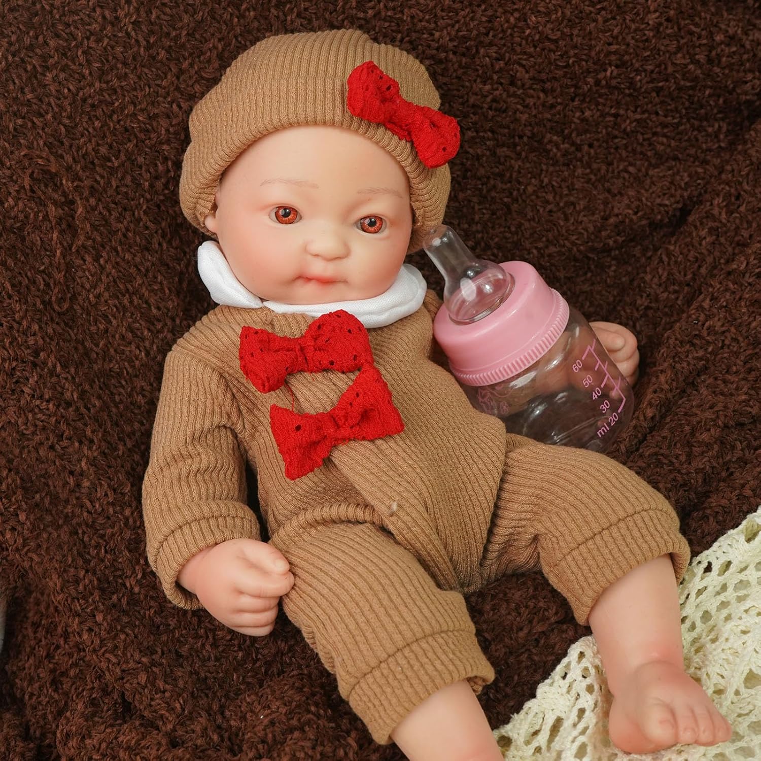 Realistic Reborn Baby Dolls-11.8 inch Silicone Reborn Baby Dolls Full Body Newborn Baby Doll Silicone Girl with Clothes Set Gift Box for Kids Age 3+
