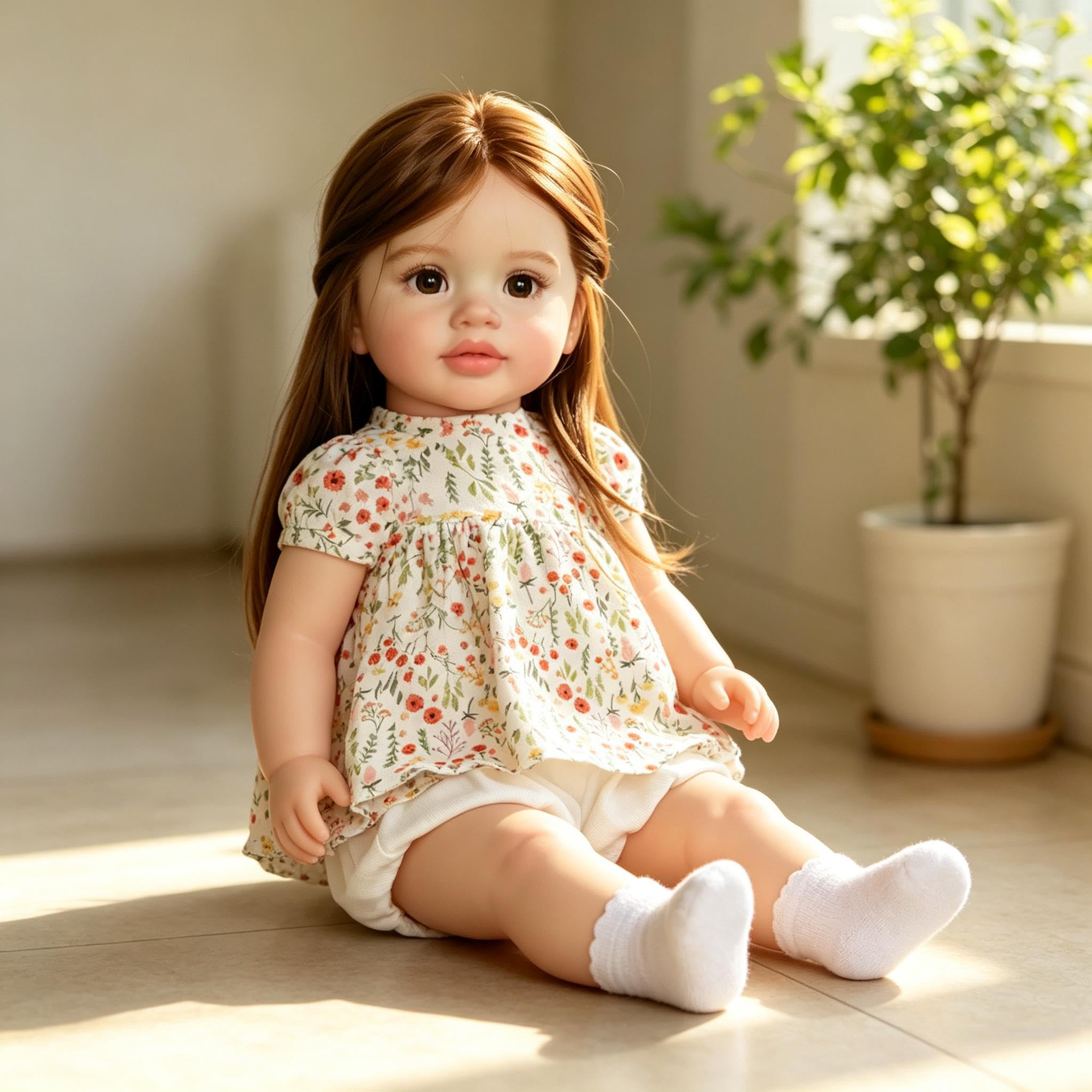 RXDOLL Realistyczne lalki Reborn Baby Dolls Girl Pippa, duży rozmiar Reborn maluch, miękka tkanina winylowa, realistyczna mała dziewczynka, która wygląda jak prawdziwe życie lalki niemowlęce z