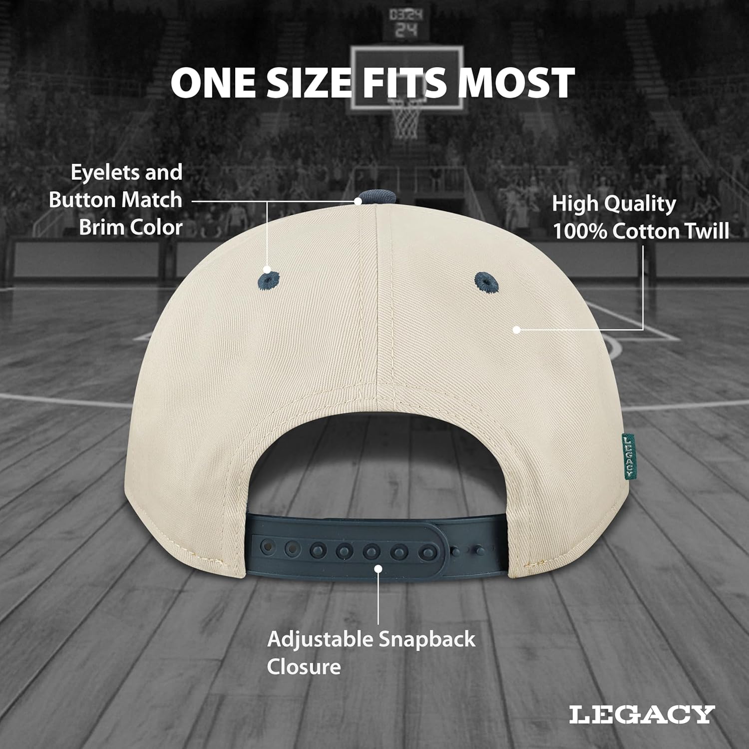 Legacy NCAA Officially Licensed Baseball Hat, Lightweight Cap for Men & Women, HTA, One Size Fits Most, Adjustable Closure - Image 2