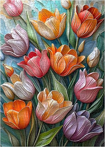 Miniatura 9 de Rompecabezas de jardín de flores para adultos, 1000 piezas, rompecabezas de flores naturales, rompecabezas de perro y gato, rompecabezas de plantas