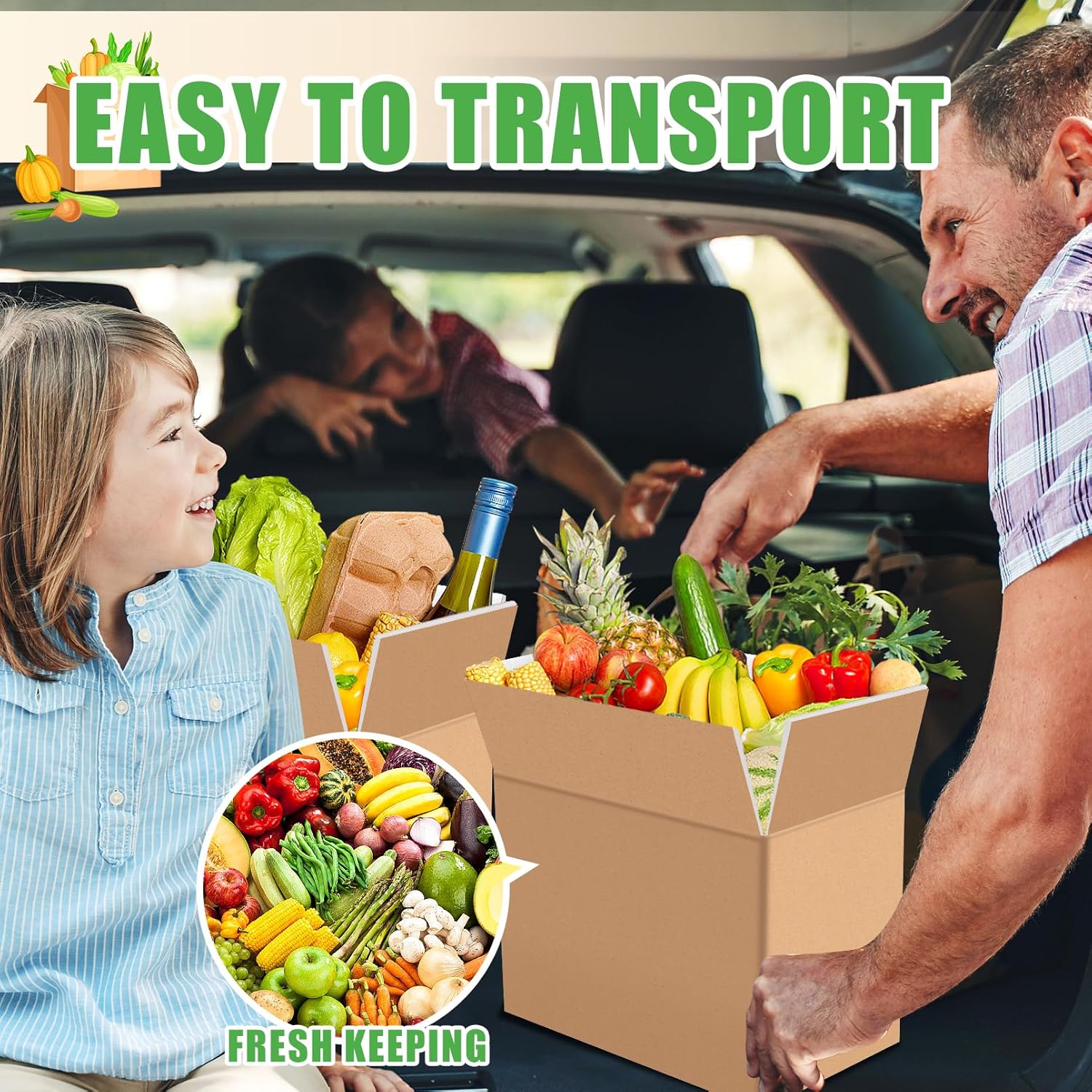 CACASO 断熱配送ボックス 10個パック 冷蔵配送ボックス ホイルフォームライナー付き 再利用可能な断熱配送コンテナ 冷凍食品の