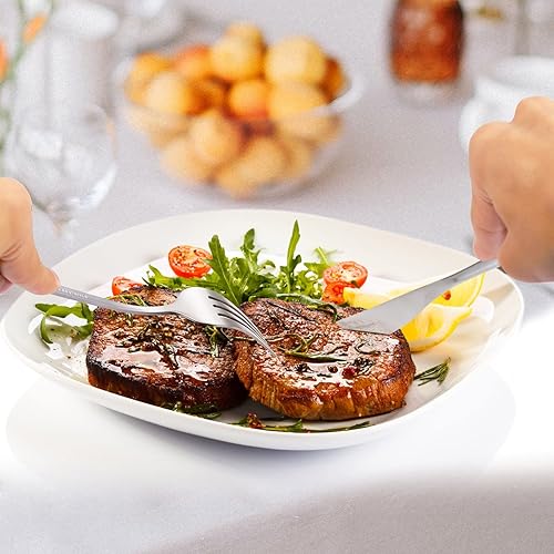 Miniatura 4 de Juego de cubiertos para 12 unidades, 60 piezas de acero inoxidable, juego de cubiertos mate, juego de utensilios de cocina incluye cucharas y