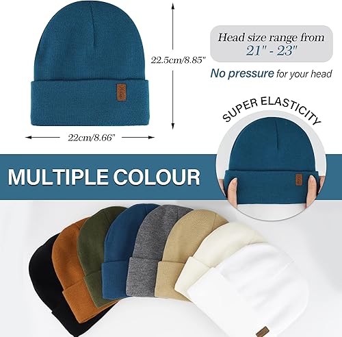 Miniatura 4 de Gorro de punto con forro de satén cálido para mujer, gorro de calavera con forro de seda, sombreros de esquí para mujeres y hombres