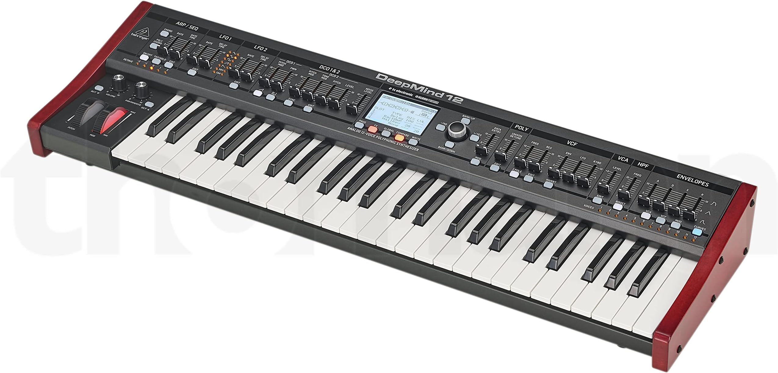 Behringer DEEPMIND 12 True Analog 12-Voice Polyphonic Synthesizer with 4 FX Engines, 2 OSCs and LFOs per Voice, 3 ADSR Generators, 8 Channel Modulation Matrix, 32-Step Control Sequencer, Tablet Remote Control and Built-In Wifi