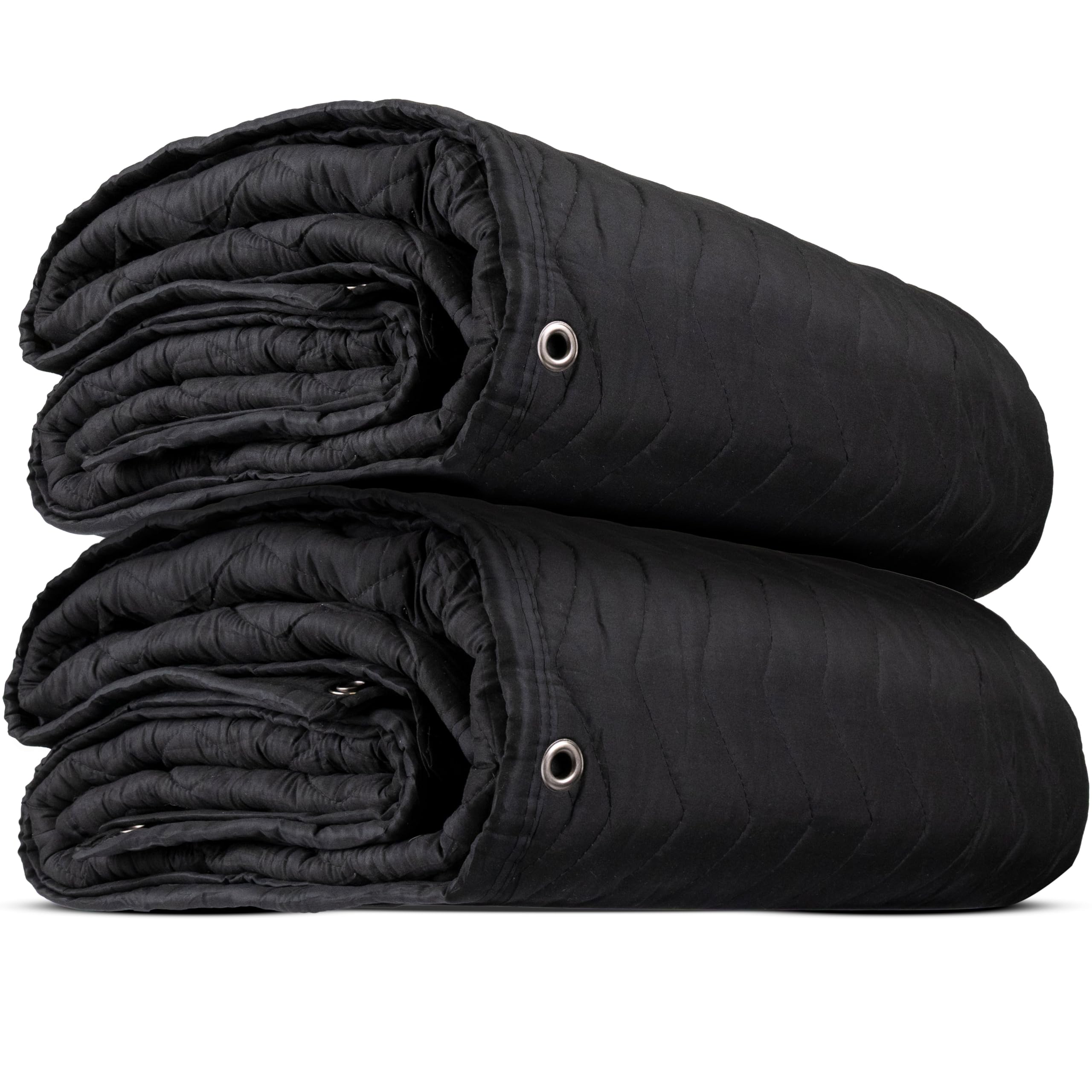 US Cargo Control 96" x 80" Extra Large Sound Dampening Blankets with Grommets (2-Pack), Light Blocking Acoustic Blankets for Wall Hanging and Studios,