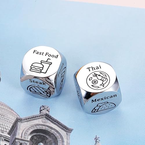 Miniatura 2 de 2 dados de decisión de alimentos para novio, novia, regalos de Pascua para él, ella, regalos divertidos para parejas, mujeres, hombres, San