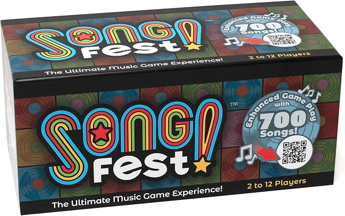 SongFest! is a New Music Trivia Party Game | Song QR Codes Provide Audio Hints to Bring Back Instant Memories Through 5 Decades of Music