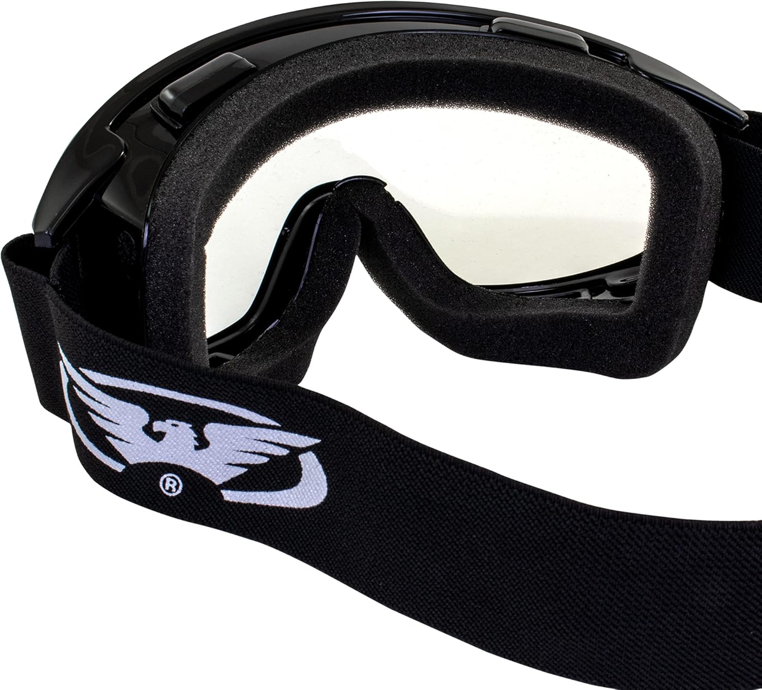 2 Pair of Global Vision Windshield Padded Motorcycle Riding Goggles ANSI Z87.1 Fit Over the Glasses Black Frames with Clear & Smoke Lenses - Image 5
