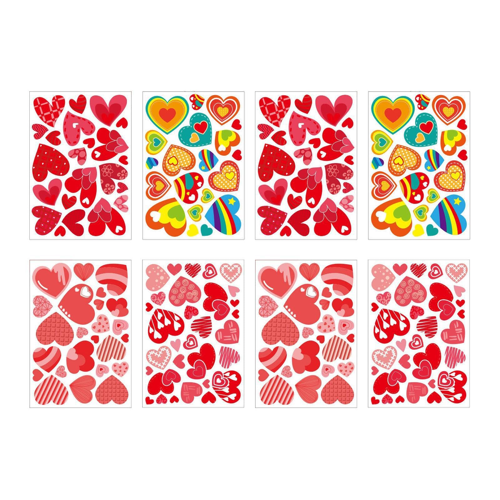 PIXZCSA Set Mood with Window Stickers Valentines Day Decor for Kids and Adults Window Stickers Utilize Principle of Electrostatic Adsorption. Valentines Day