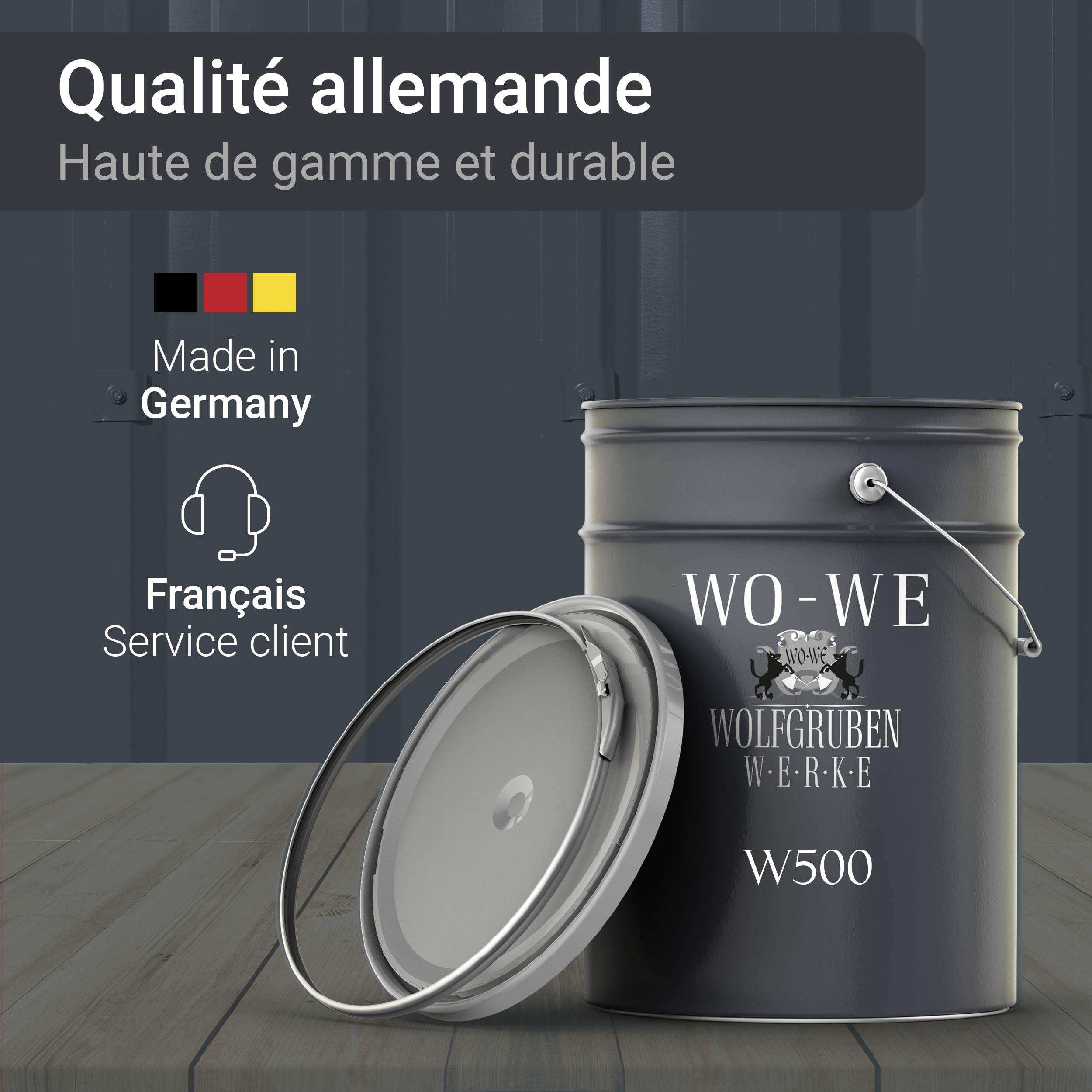 WO-WE Peinture toiture 3en1 revêtement de protection de toit en métal W500 Rouge - 5L