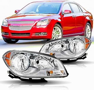 Headlight Assembly Compatible with 2008 2009 2010 2011 2012 Chevy Malibu (Not Fit 2008 Malibu Classic Model)