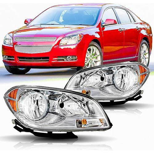 Headlight Assembly Compatible with 2008 2009 2010 2011 2012 Chevy Malibu (Not Fit 2008 Malibu Classic Model)