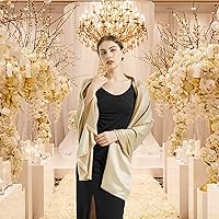 Vista 5 de Ciormis Chales y envolturas metálicas brillantes para mujer, pashmina para bodas, vestidos de noche formales de fiesta