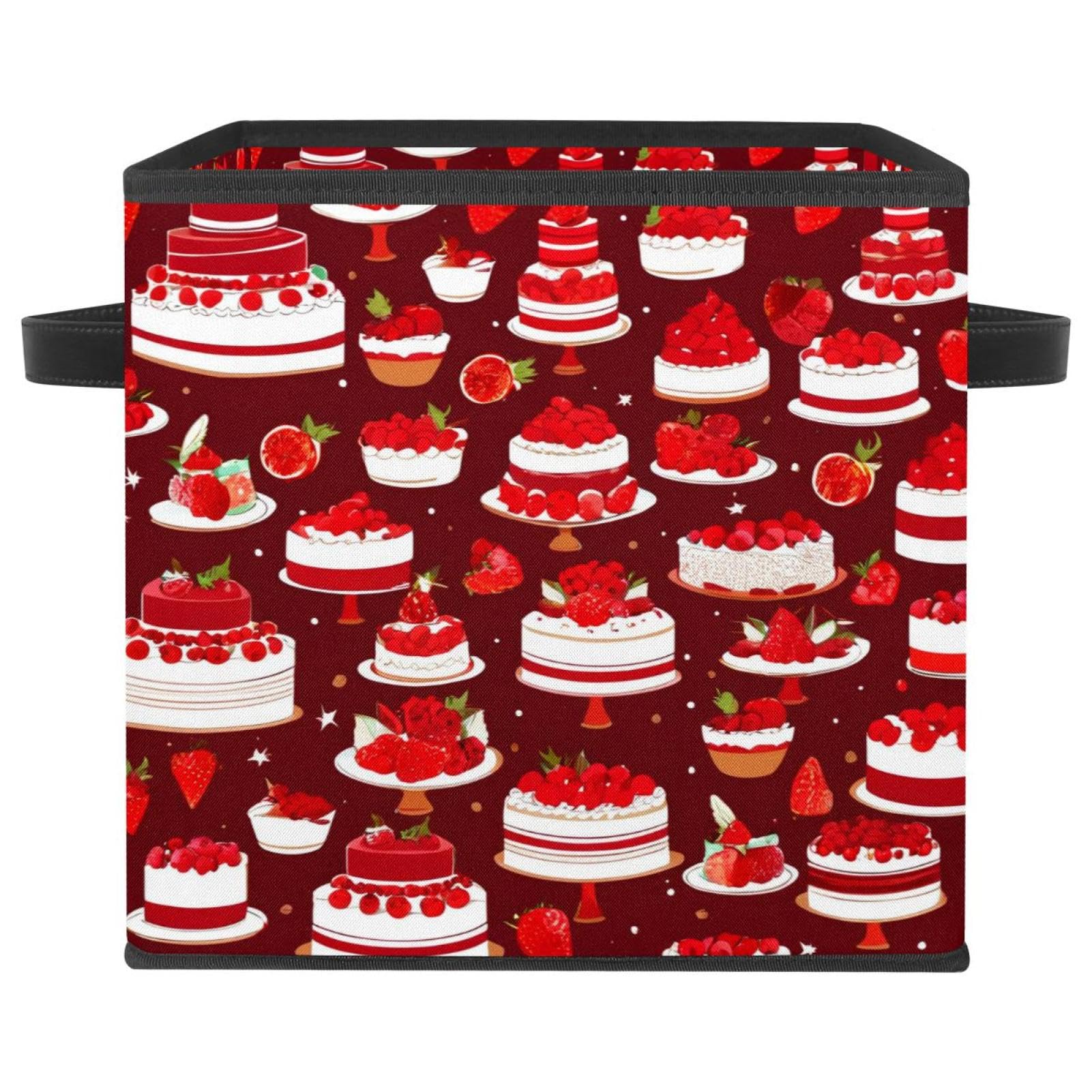 Boîte de rangement pliable haut de gamme en tissu durable et poignées cuir véritable