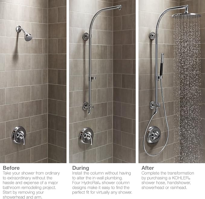 Columna de ducha y baño Kohler K-45209-BV bronce cepillado miniatura 3