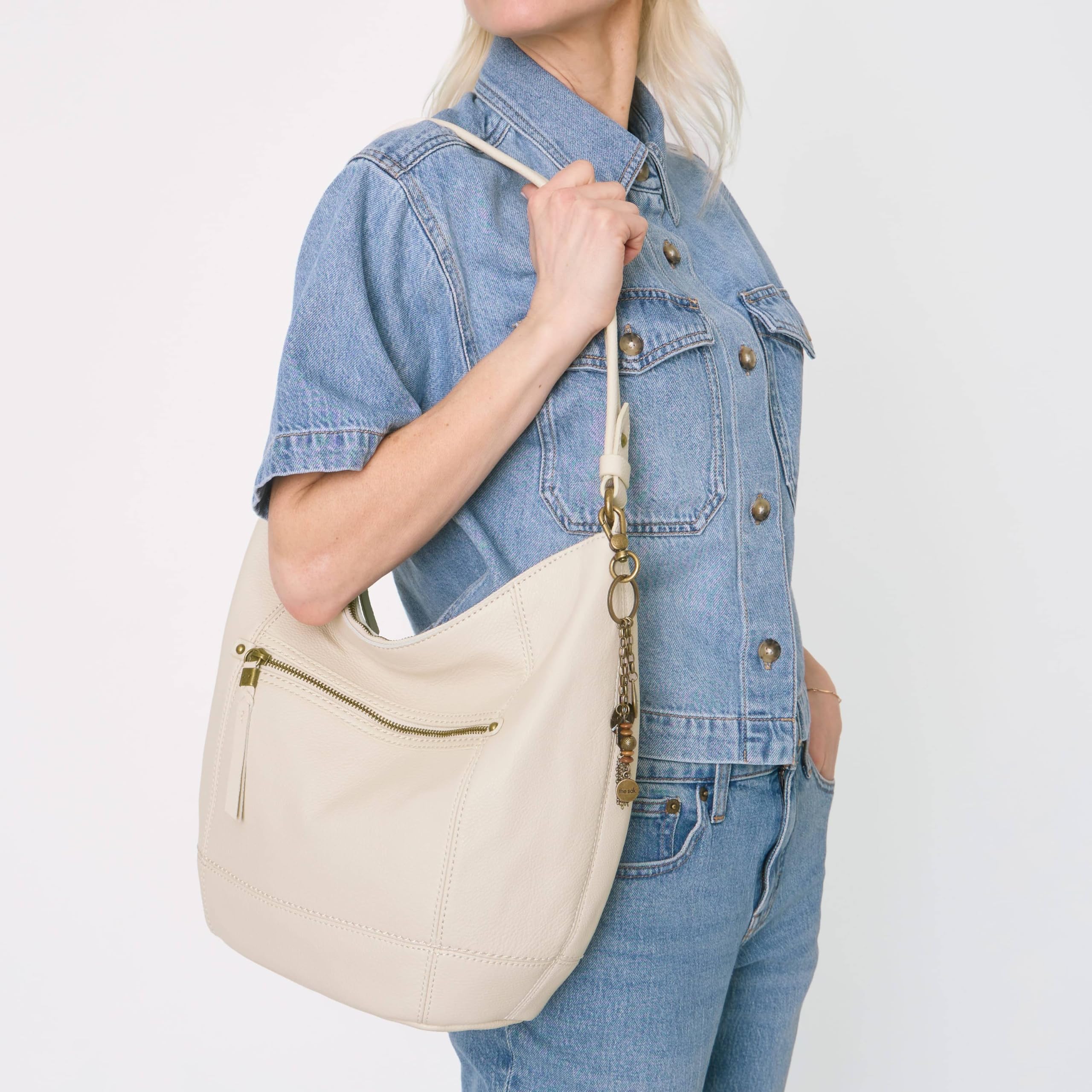 The Sak Sequoia Hobo Bag - Premium Large Leather Women's Handbag for Everyday & Travel - Durable Purse With Zipper Pocket