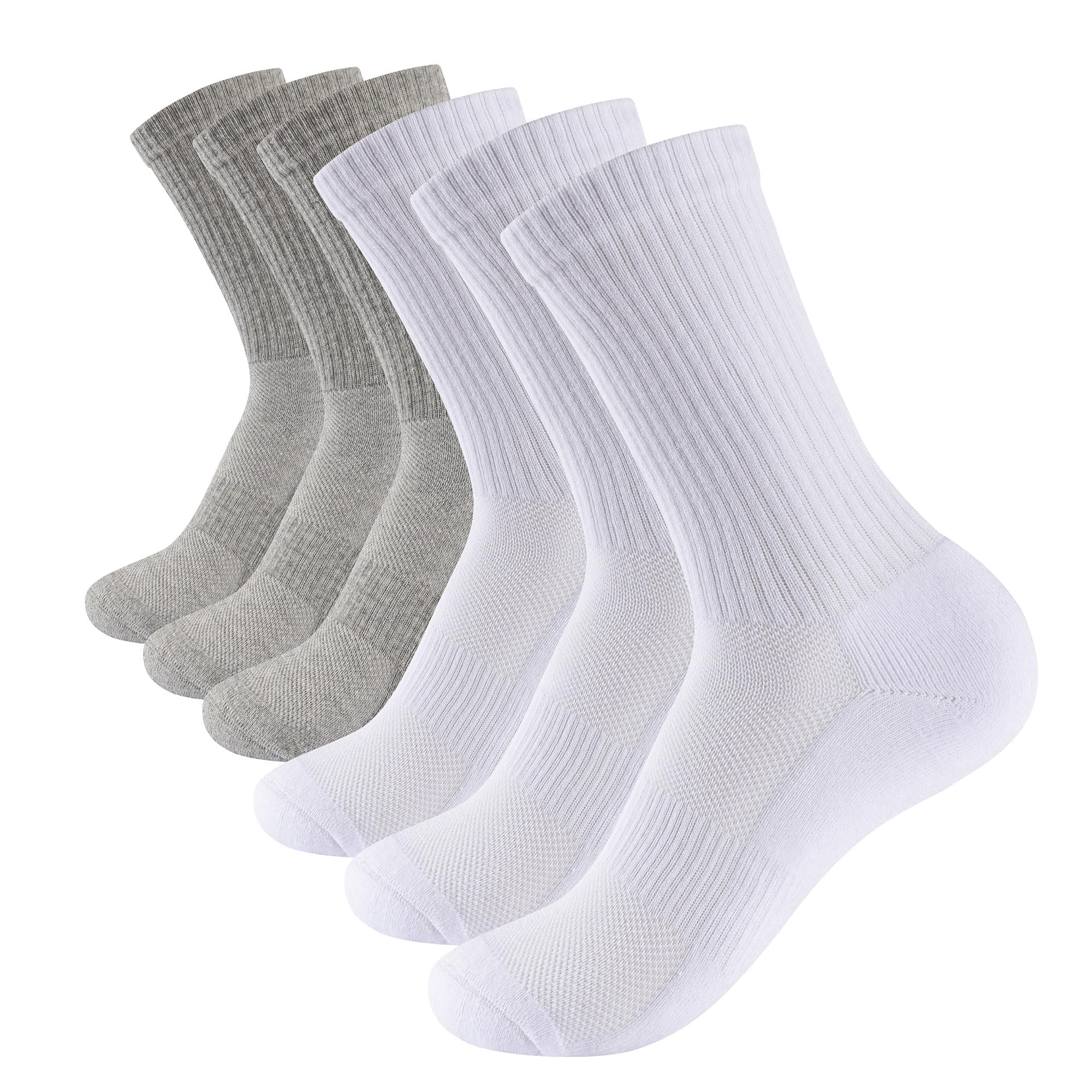 The Essentials Wardrobe Men's 6 Pairs Assorted 6Pk Half Terry Sports Socks - Uk 6-8.5/Eu 39-42.5 - Assorted
