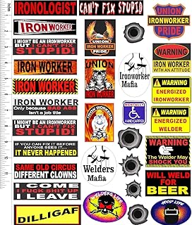 Hard hat Stickers, Ironworker 31 Sticker Value Pack