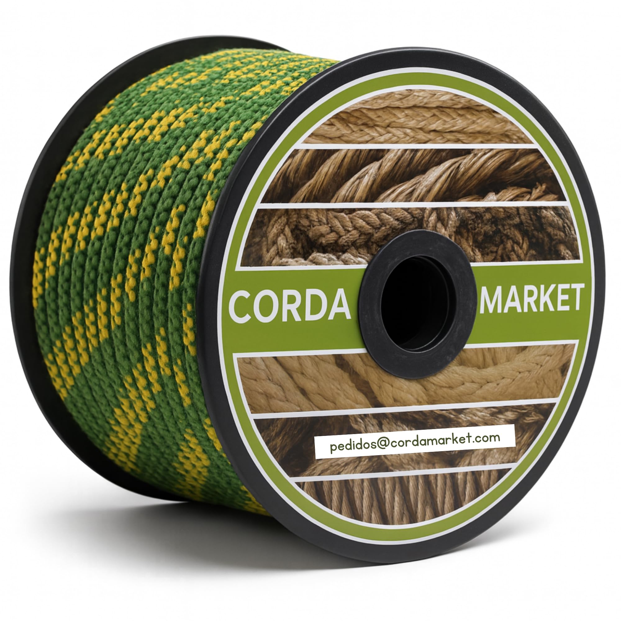 Cordamarket Rope Driza, Unisex Adult, unisex-adult, CDMKDAV080050, Yellow/Green, Size 34 Inches