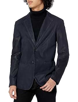 John Varvatos Men's Garment Washed Slim FIT Notch Lapel