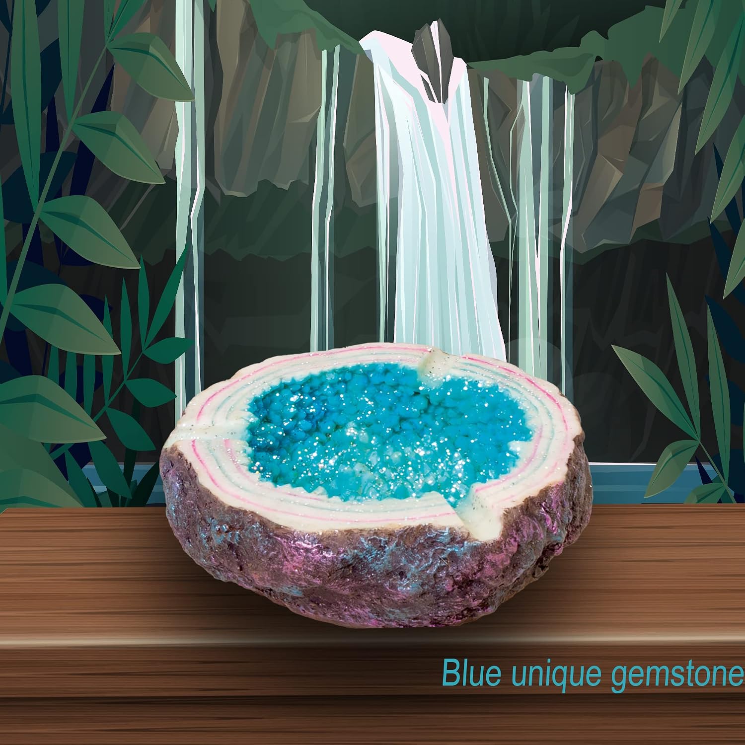 Polystone Crystal Rock Ashtray by Fujima Ashtray for Outdoor/Indoor/Patio/Home Decor Use Ash Holder for Smokers Cigarettes Unique Ashtray Length 5 x 5 Height