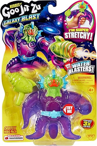 Miniatura 2 de Heroes of Goo Jit Zu Galaxy Blast Hero Pack - Orbitox súper elástico con un nuevo lanzador de agua.