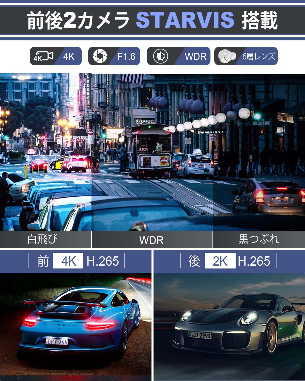 Amazon.co.jp: tadpole ドライブレコーダー 前後カメラ 4K UHD 小型