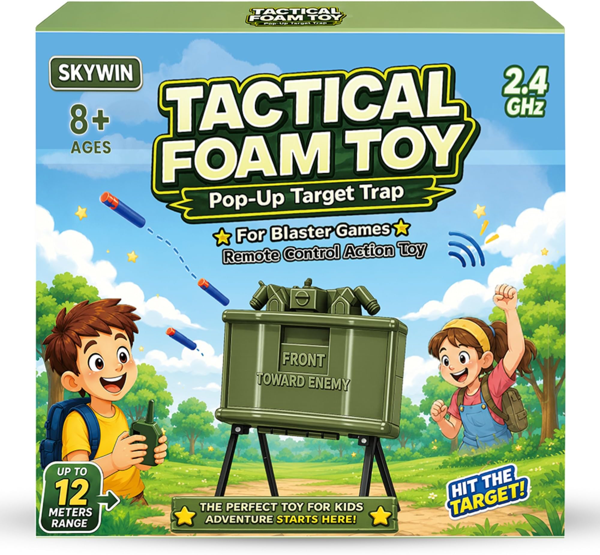 Skywin Toy Action Set for Play Games – 1 Pack - Green | Remote Control Included, Compatible with Foam Blasters