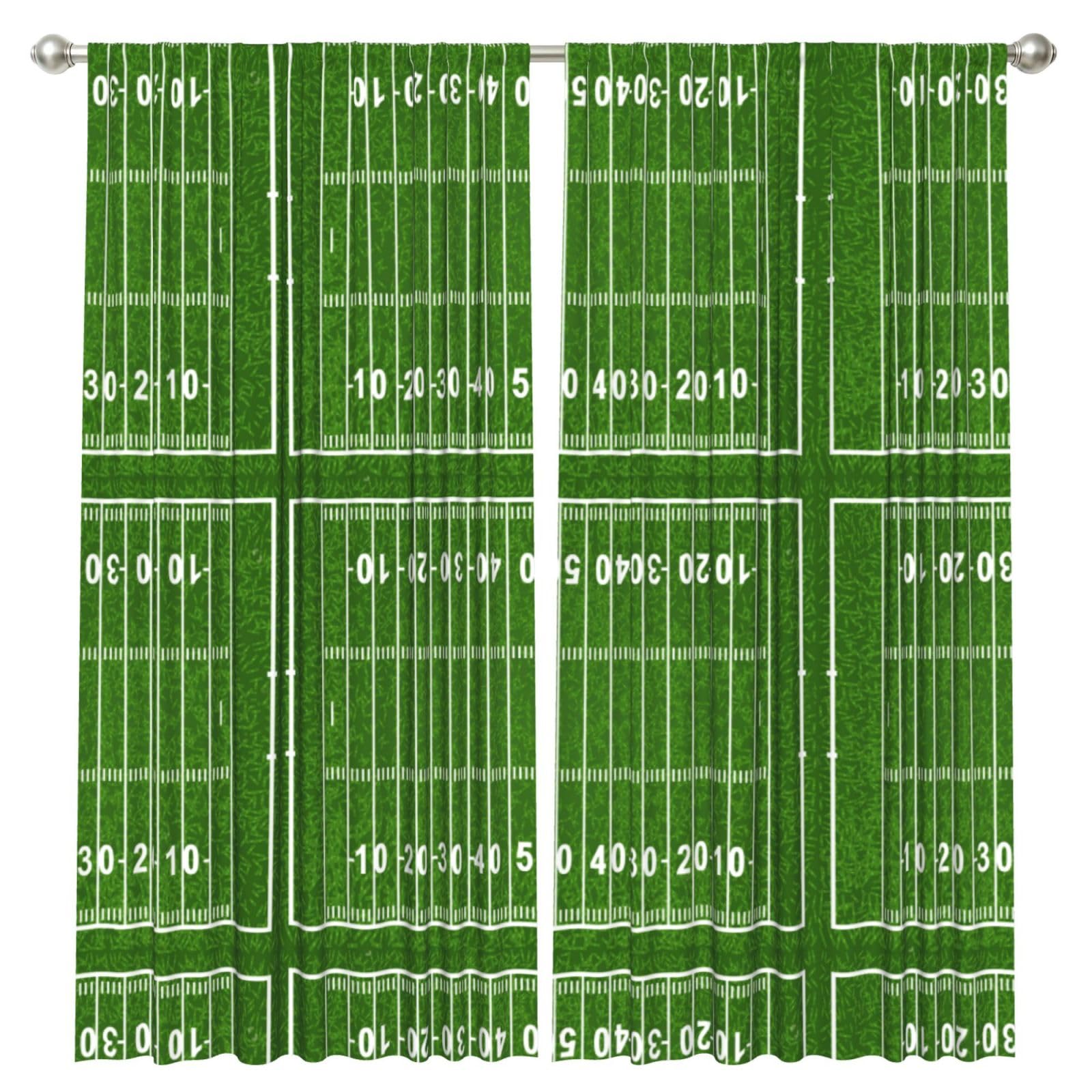 InOmak Football Field, 2 Panels Window Curtains 52 x 84 Inch Blackout Curtains for Living Room Bedroom