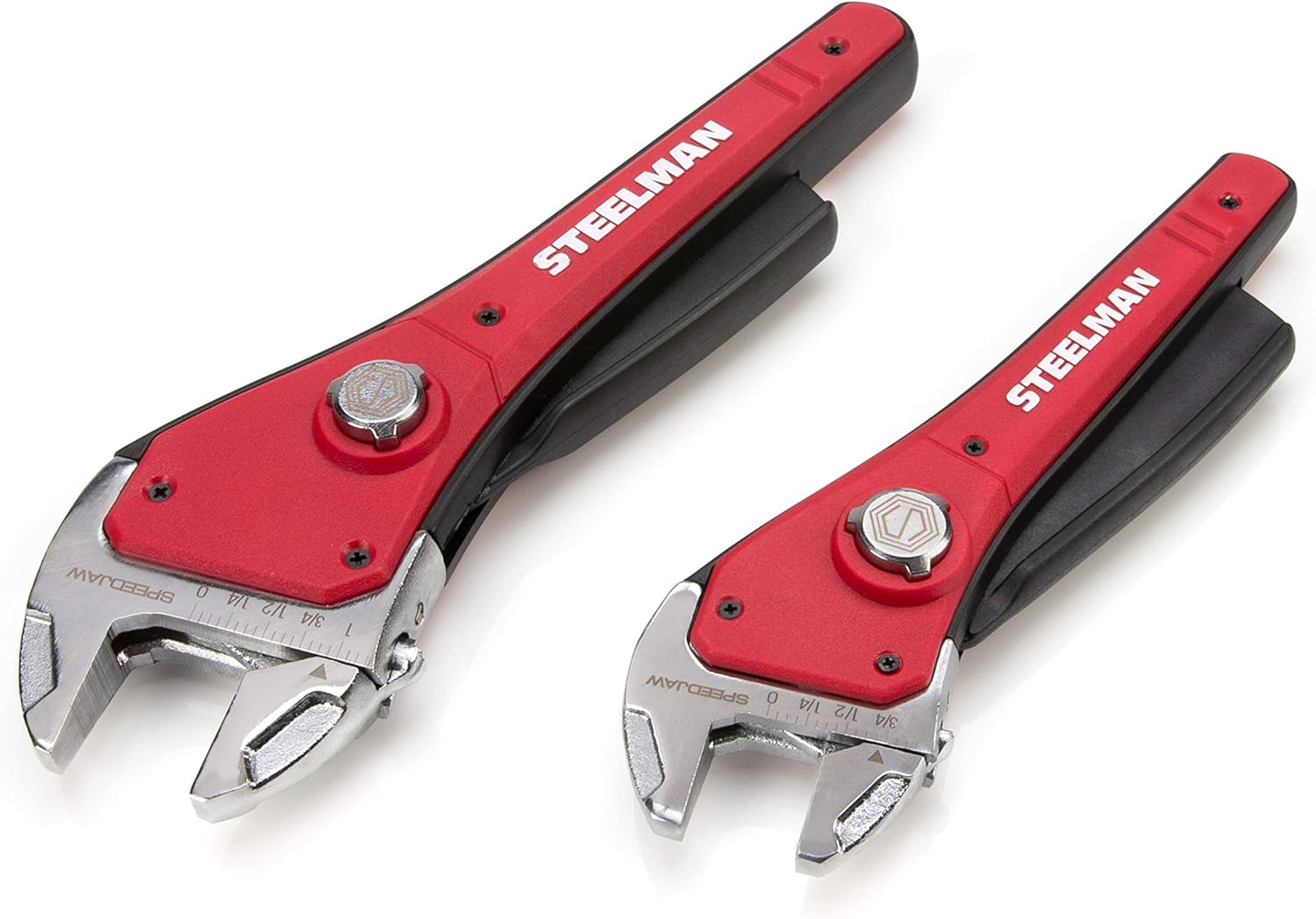 Steelman 2Piece Speedjaw RapidAdjustable Wrench Set, Easy OneHanded