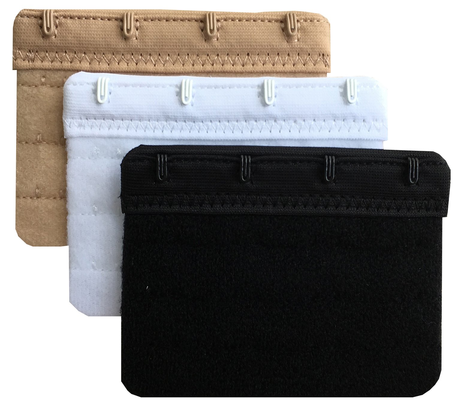 Damen Packung mit 3 Weich Komfortabel Erweiterung 4 Haken BH-Verlängerer, 5,8cm x 7,6cm