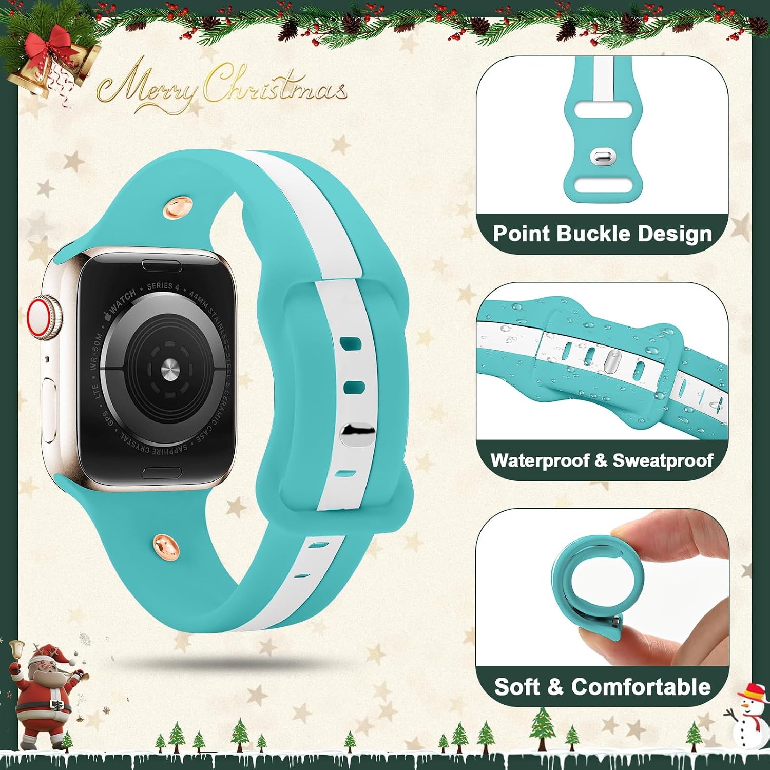 Silicone Strap for Apple Watch Band Series 11 10 9 8 7 6 5 4 3 SE Ultra, Stylish Bracelet with Gold Honey Bee Charms for iWatch 38mm 40mm 41mm 42mm 44mm 45mm 46mm 49mm Bands, Designer Sport Wristbands image 3
