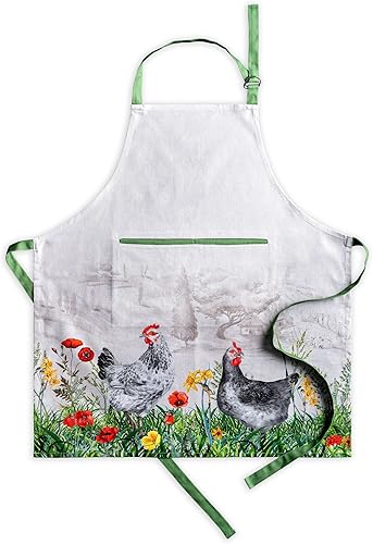 Maison d' Hermine Delantal 100% de algodón para mujeres con bolsillo de cocina delantal de chef para hombres Cocinar Jardinería Servidor Camarera
