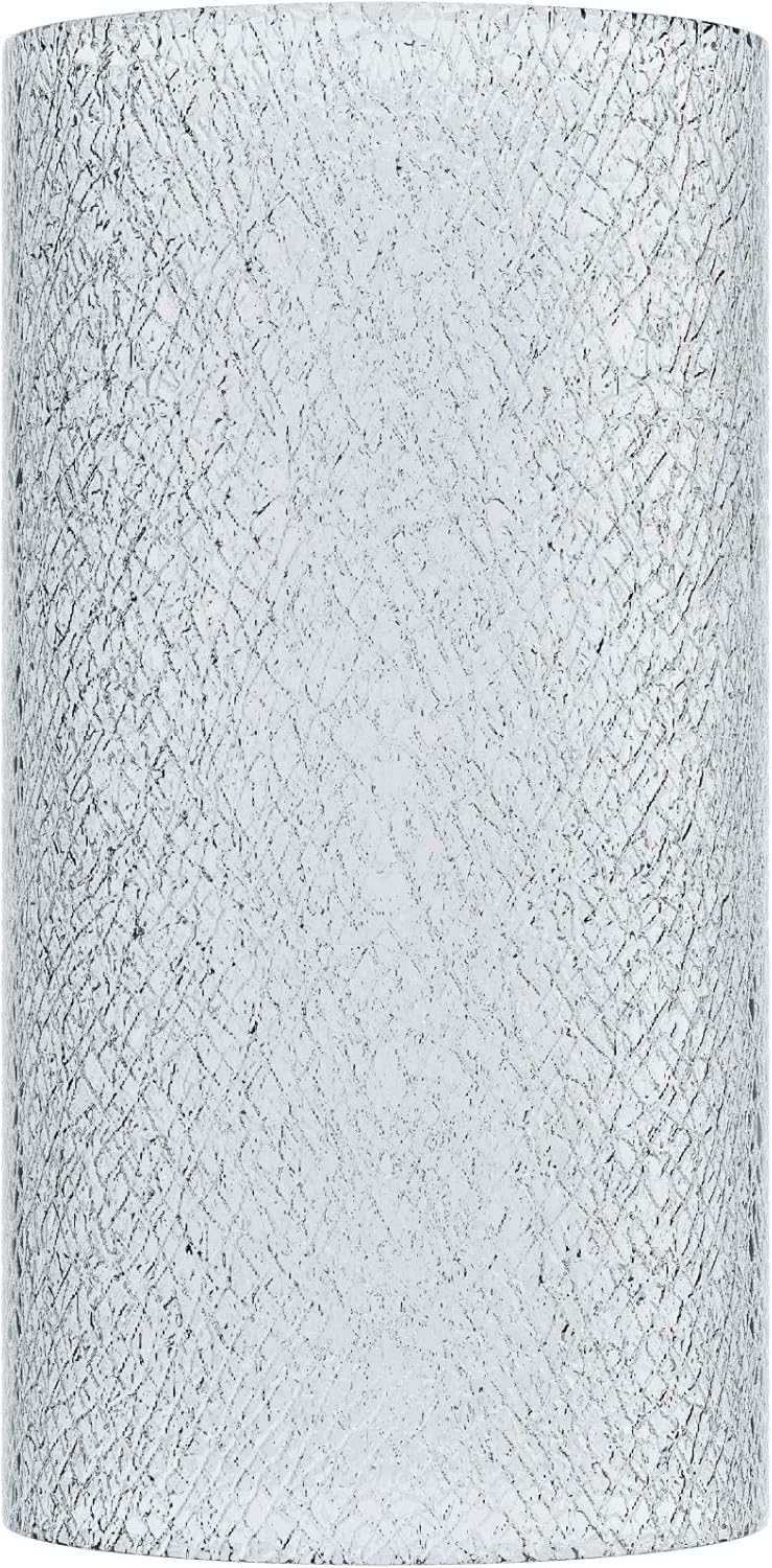 Cylinder Cracked Glass Shade Glass Lamp Fixture Shade Replacement Glass Pieces with 3/3.5/4 inches (3x6)