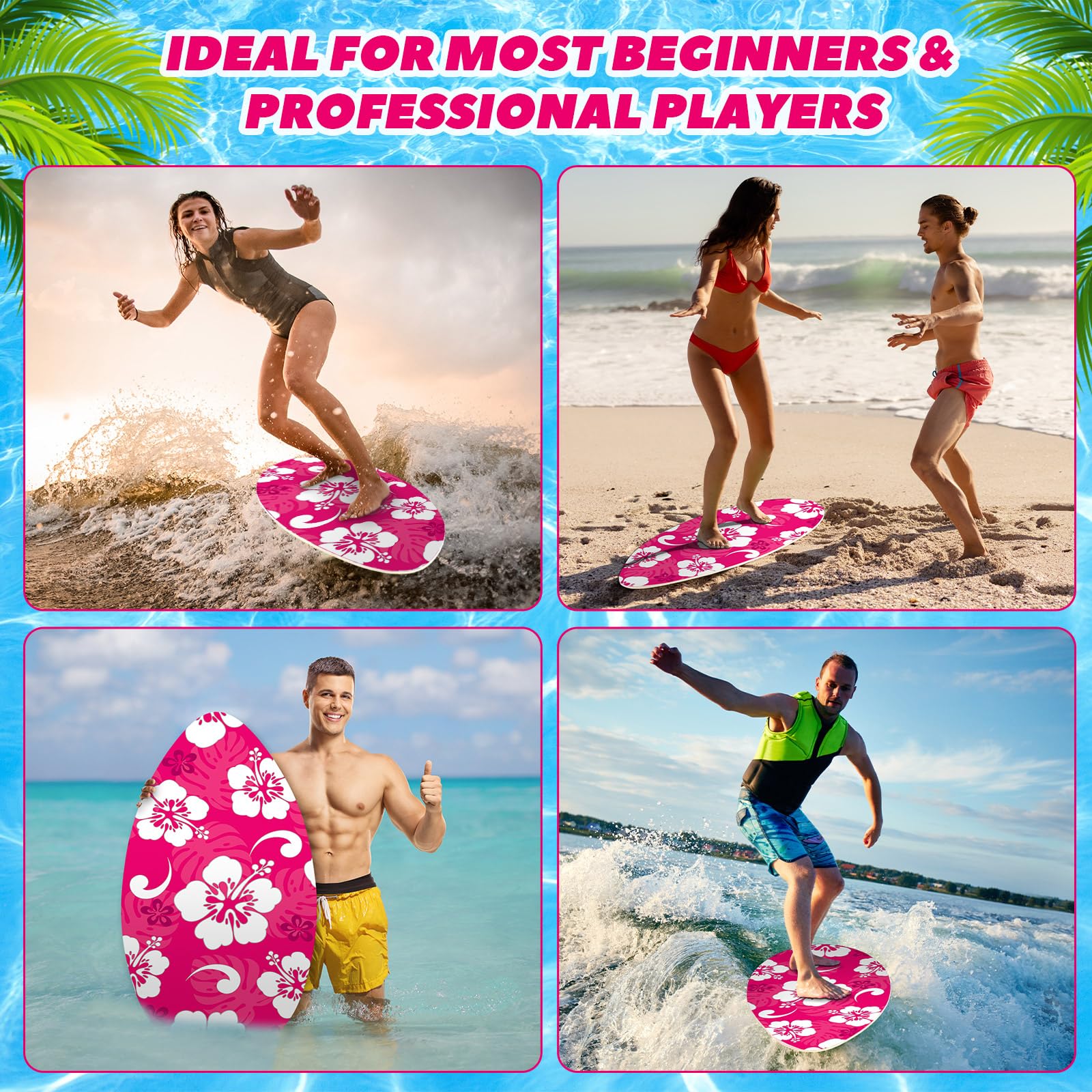 Amazon.com : Soulchen 35 Inch Skimboard with High Gloss Clear Coat