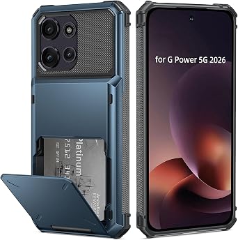 for MOTO G Power 5G 2026 Wallet Case,5 Credit Card Holder Flip Cover