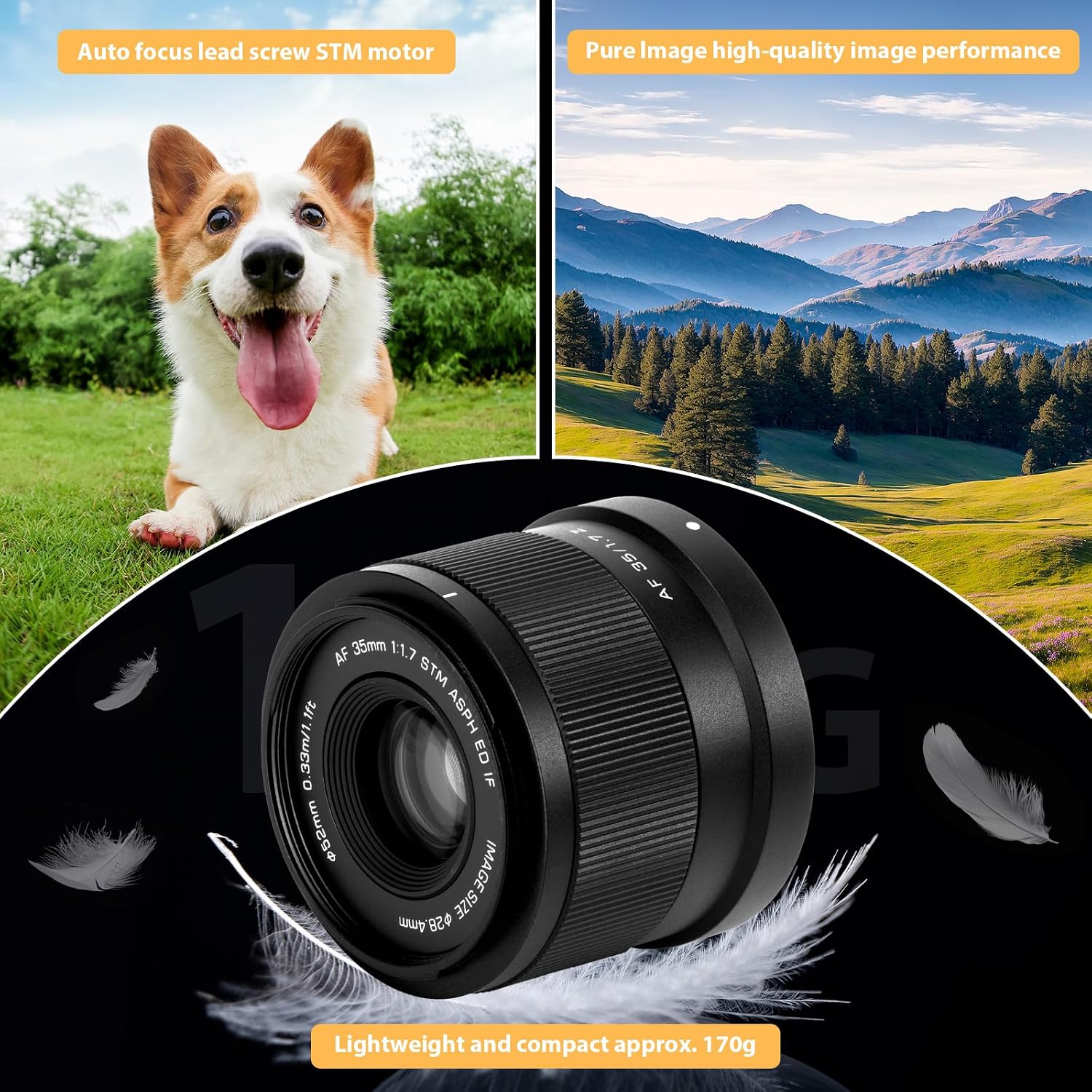 VILTROX 35mm F1.7 AF Prime Lens for Nikon Z Mount - Large Aperture APS-C Auto Focus Lens Compatible with Nikon Z5/Z50/Z6/Z6II/Z7/Z7II/ZFC/Z30/Z9/Z8/ZF - Fast f/1.7