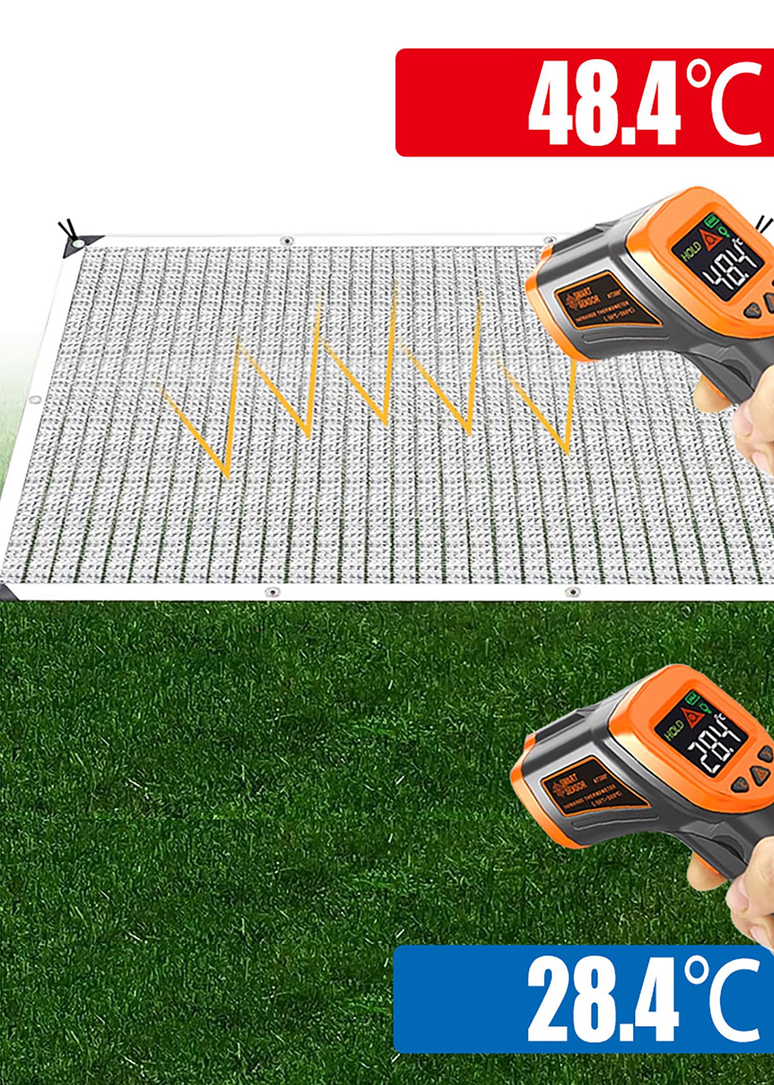 Telo Ombreggiante Foglio di alluminio 4x5m Rete Ombreggiante | per Esterni Con Occhielli,90% Sole/UV Protezione Tessuto Ombreggiantes Traspirante per Esterno,Serra,Balcone