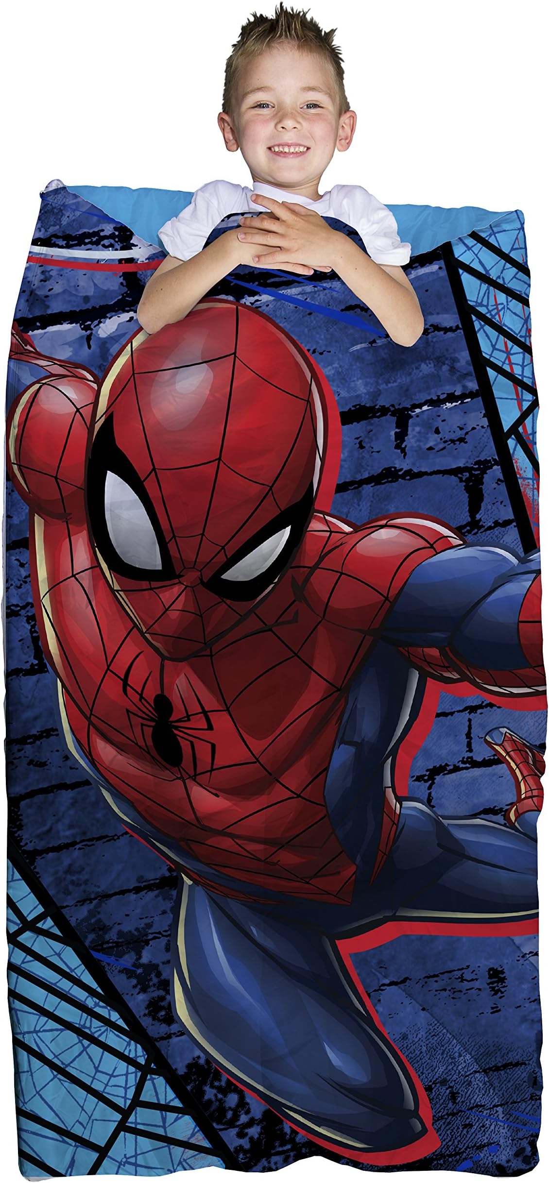 Marvel Spiderman Blue Thwip 2 Piece Children's Slumber Bag - 30" x 54"