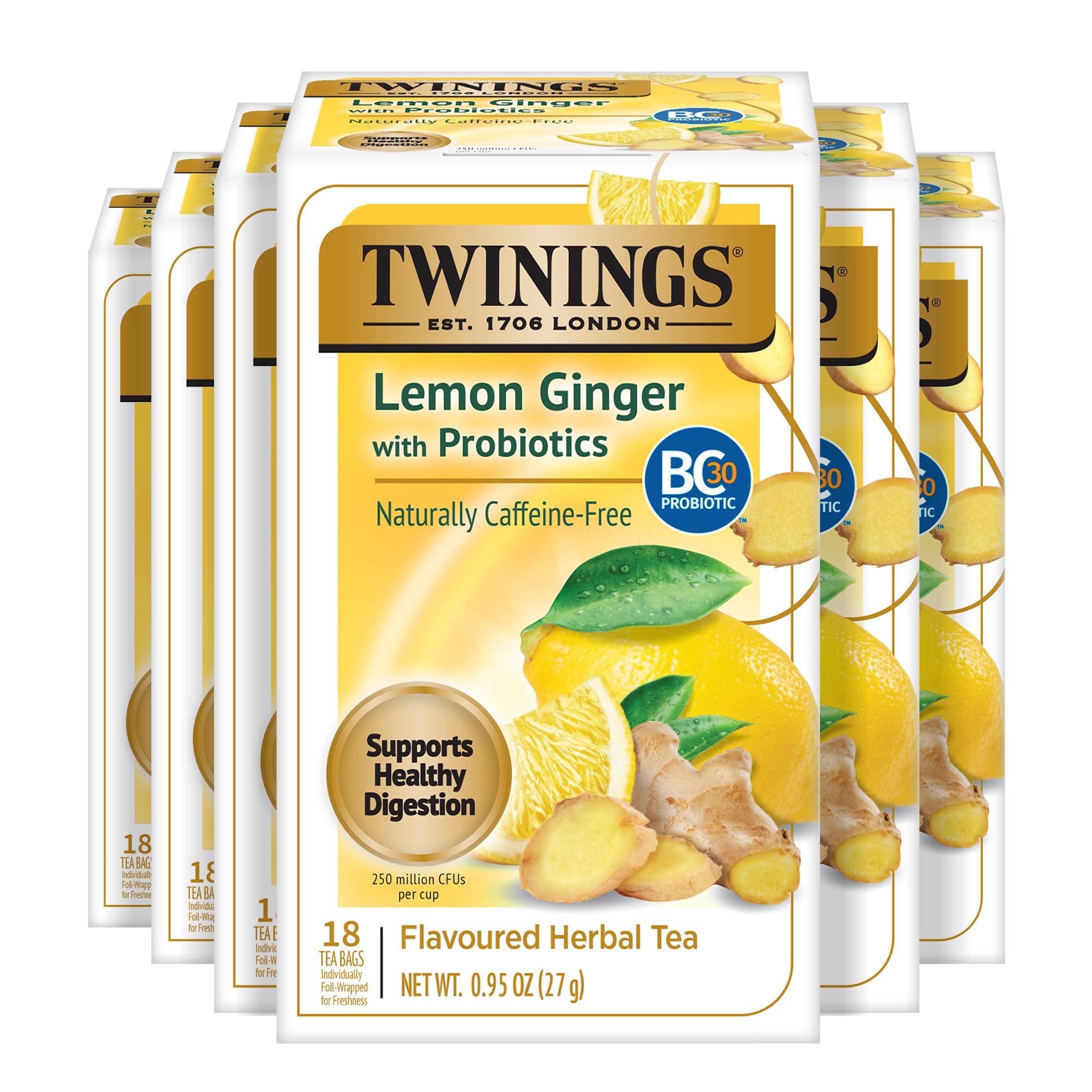 Amazon.com : Twinings Lemon & Ginger with Probiotics Flavoured