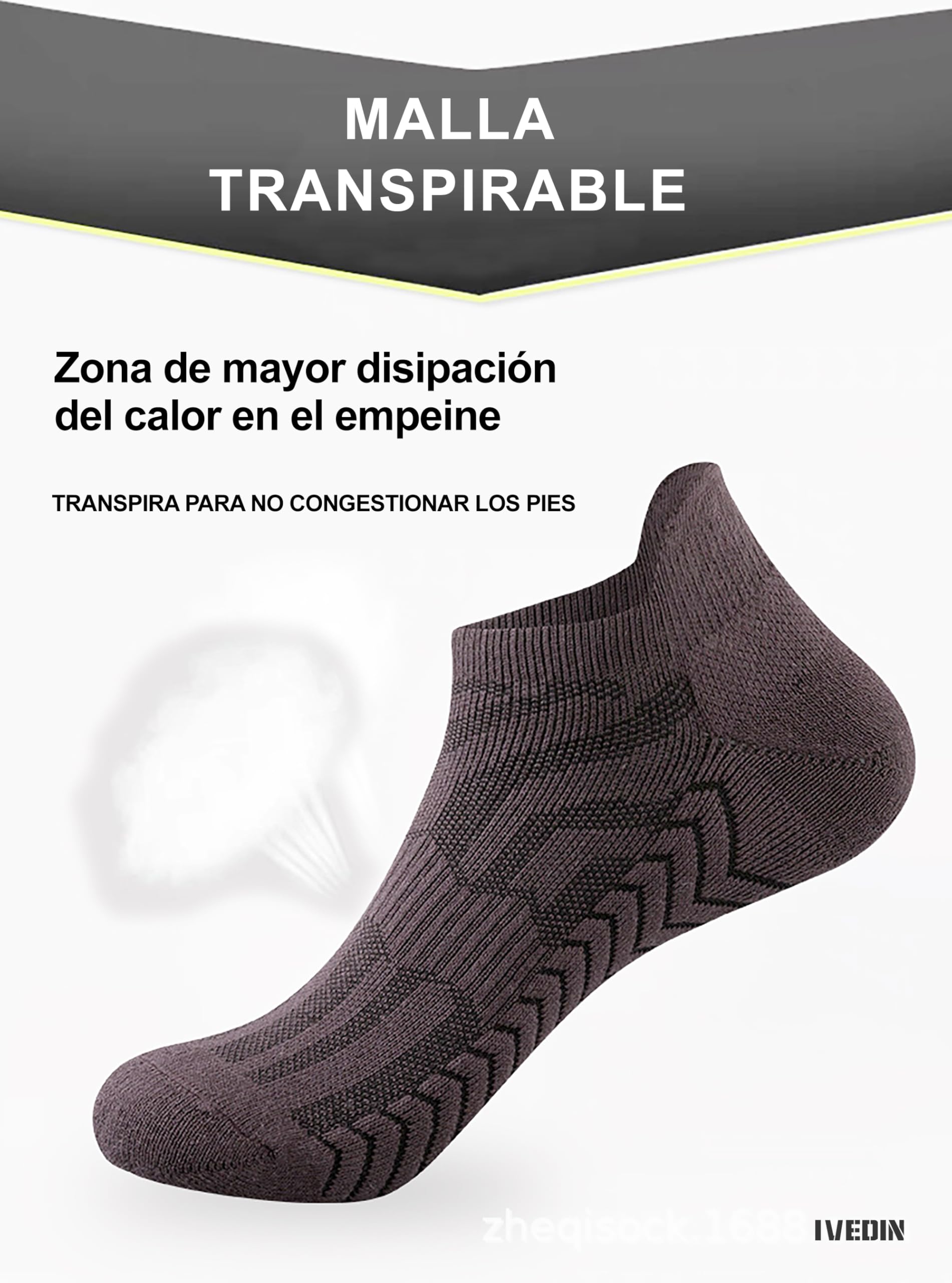 Pack de Calcetines Deportivos Tobilleros de Moda | Unisex, Algodón Grueso Medio y Transpirable con Sistema de Ventilación y Amortiguación | Talla Única 36-43 EU