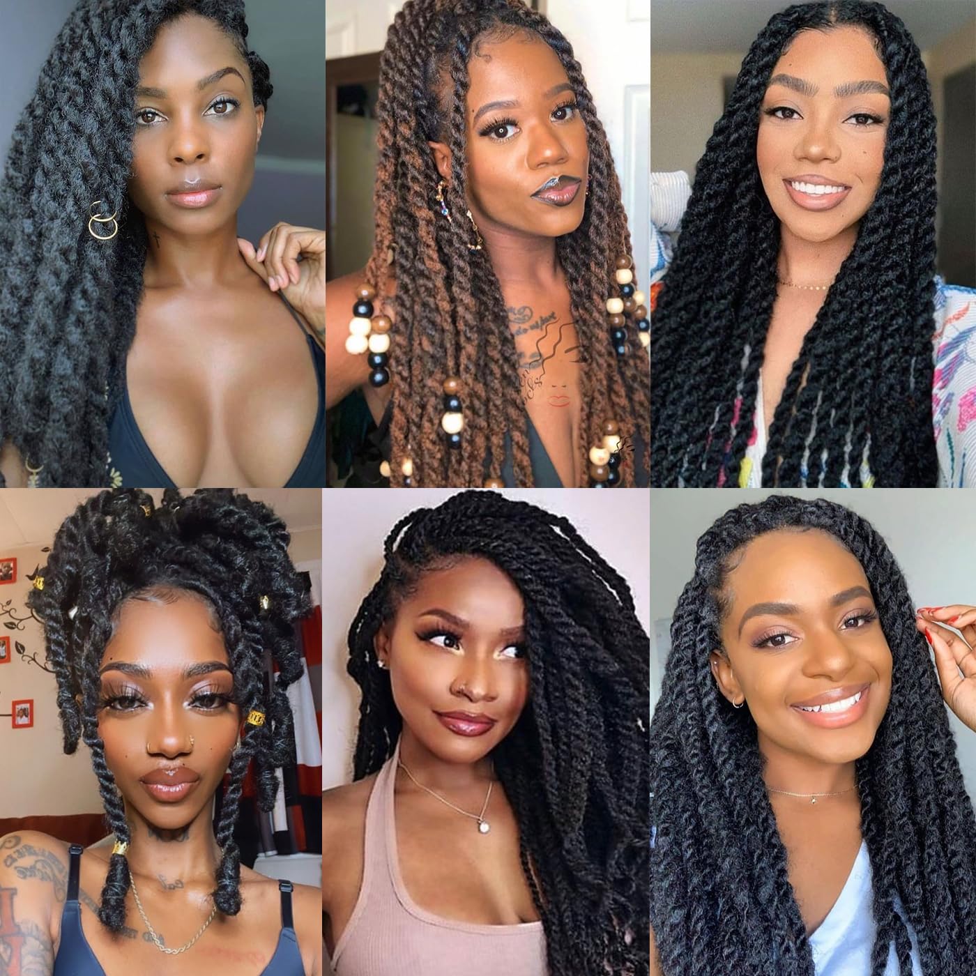 16 Inch Afro Kinky Curly Human Hair Bulk for Permanent Micro Locs/Twists/Braids/Repair Locs Afro Kinky Curly Bulk Human Hair Nature Black Color (1B, 16inch-50g/pack)