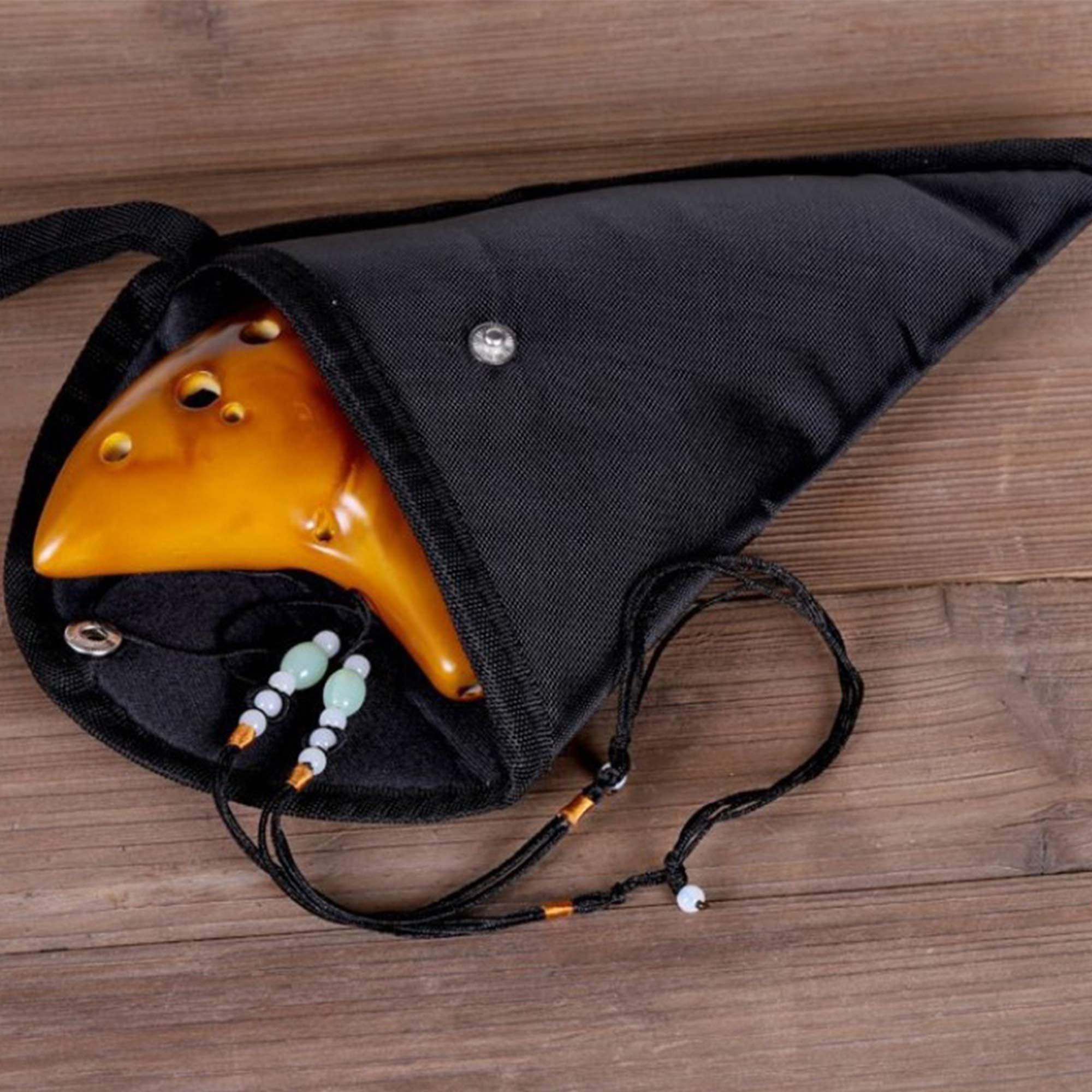 Ocarina, ocarina 12 fori, replica in ceramica, Alto C Crackle Pattern Ocarinas Ceramica, strumento musicale, Zelda Ocarina con sacchetto protettivo, Songbooks Neck Perizoma Neck Cord(Giallo)