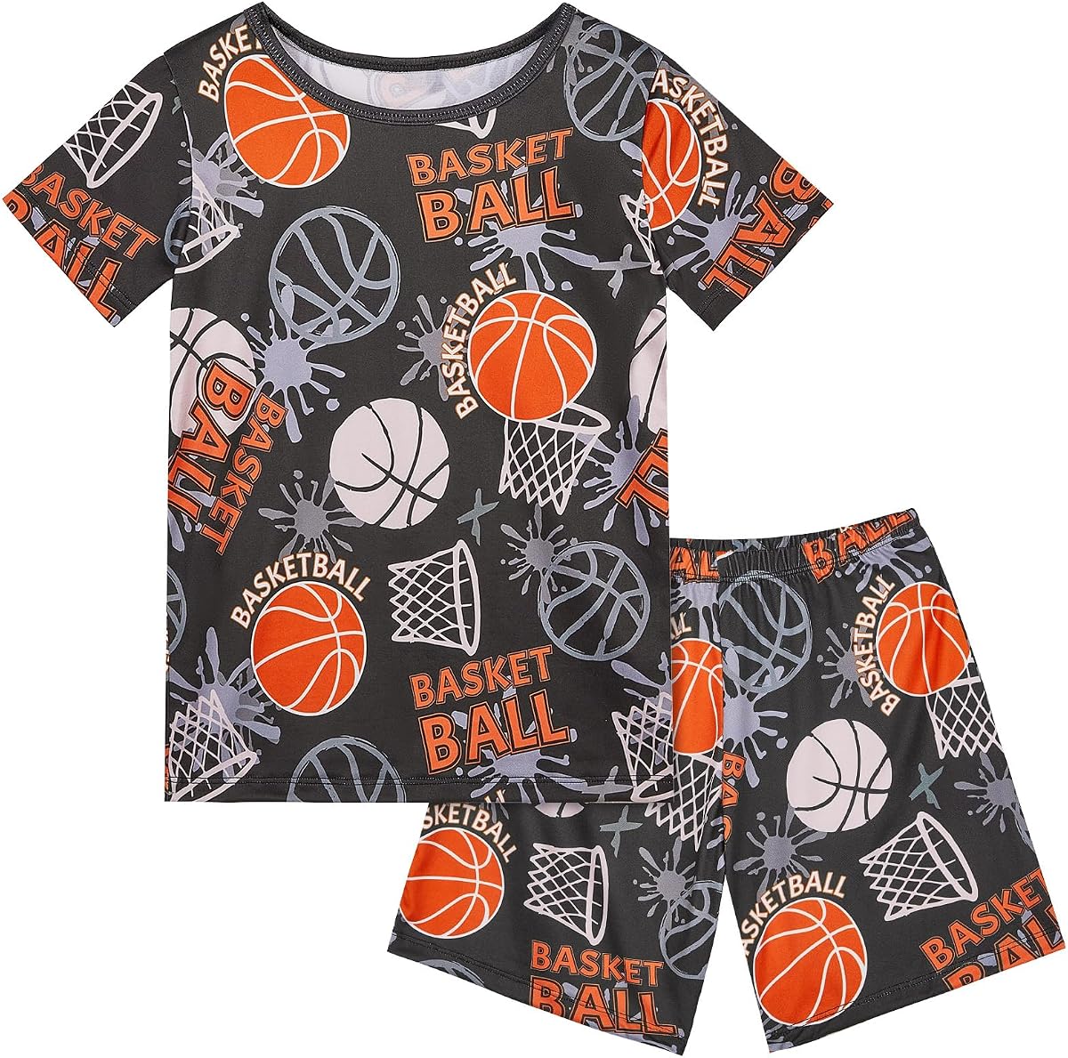 ICOSY Boys Pajamas Set, Soft and Breathable Pjs for Toddler Kids 2-9Y | Toddler Boys Pajamas with Stretchy Fabric and Elastic Waisted Shorts for Summer Nights and Lounge Wear