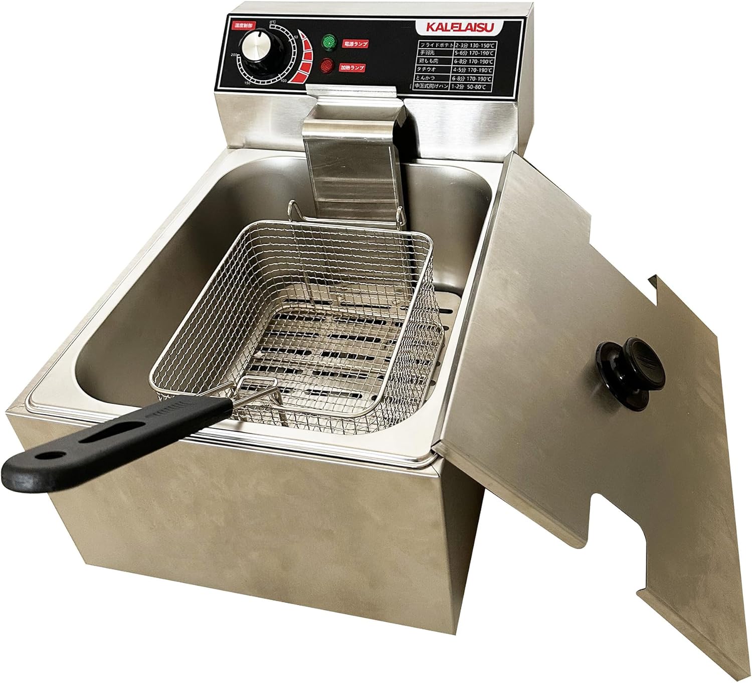 卓上フライヤー 電気フライヤー 6L大容量 0-200℃温度制御1700W 304