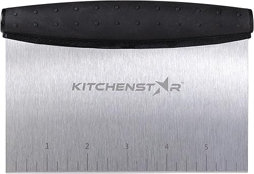 Vista 15 de KitchenStar Cortador de pizza de 18 pulgadas con cuchilla balancín - Cuchillo de acero inoxidable afilado para rebanar, cubierta protectora, apto