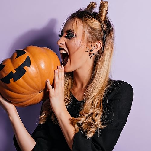 Miniatura 5 de Bat Skull Earrings for Women Halloween Theme Print Drop Earrings Spider Dangle Earrings Cute Print Earrings for Girls